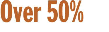Over 50%